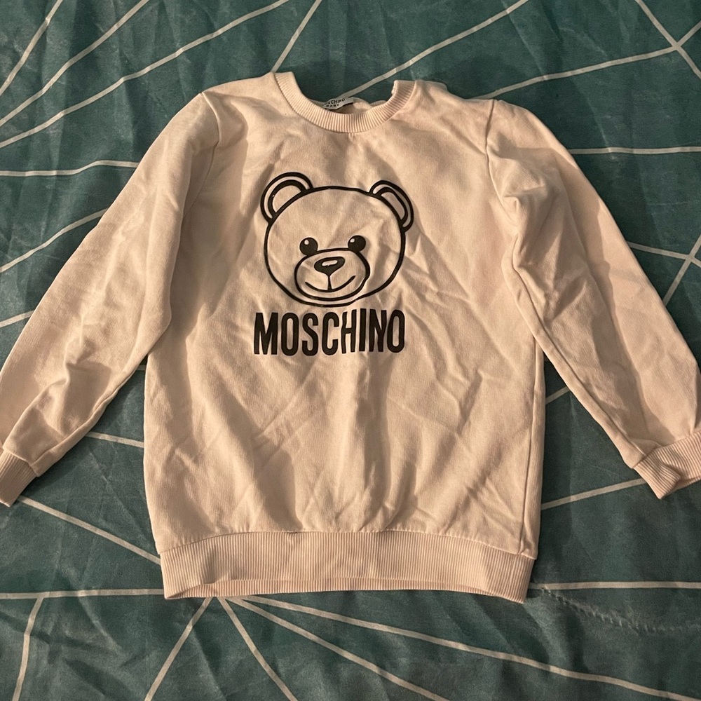 Toddler boy black and white Moschino sweat suit size 4T